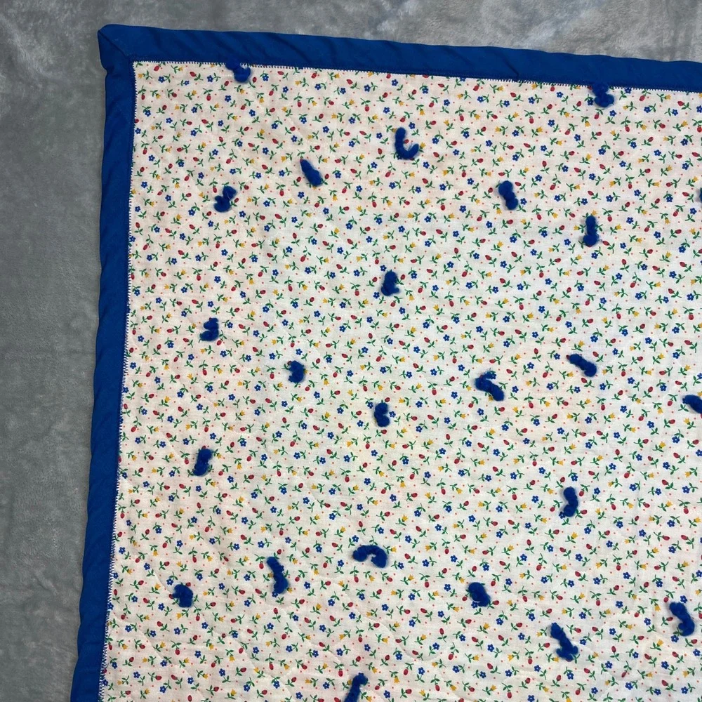 Handmade Baby Quilt Infant Multicolor Circus Teddy Bear‎ Clown Polka Dot Patch